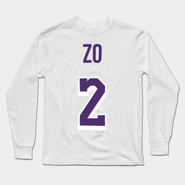 Lonzo Ball 'ZO' Nickname Jersey - Los Angeles Lakers Long Sleeve T-Shirt by xavierjfong